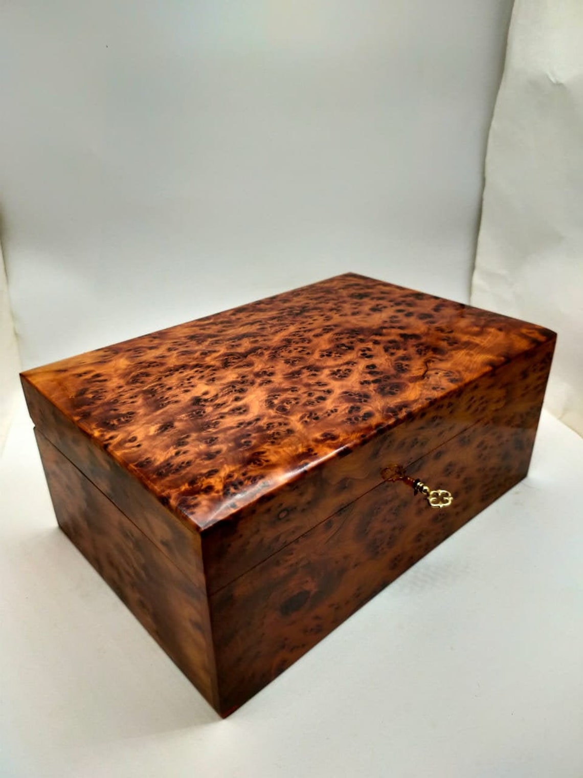 Große Holz Schmuckschatulle aus Thuya Burl Große Schmuckbox | Etsy
