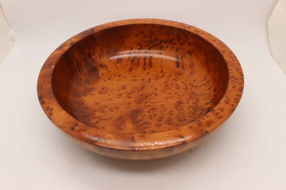 Unique Decorative Wooden Round Bowlserving Thuya Wood Bowl Etsy