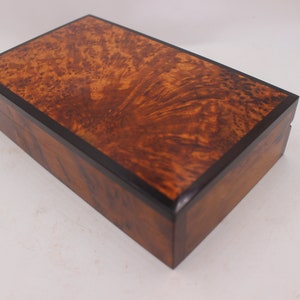 Wooden Jewelry Box,Thuya Wood Storage Box, Large Jewelry Box, Jewelry Organizer Box, Custom Wooden Box, Keepsake Box, Decorative Storage Box