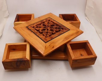 Secret Opening Box Made From Moroccan Thuya Burl Box, Large Jewelry Box, Puzzle Wood Lock Box, Decorative Box, Birthday Gift