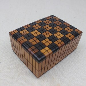 Bella scatola puzzle in radica, custodia segreta per gioielli in legno, scatola di blocco puzzle fatta a mano marocchina, scatola misteriosa per gioielli, regalo per i bambini