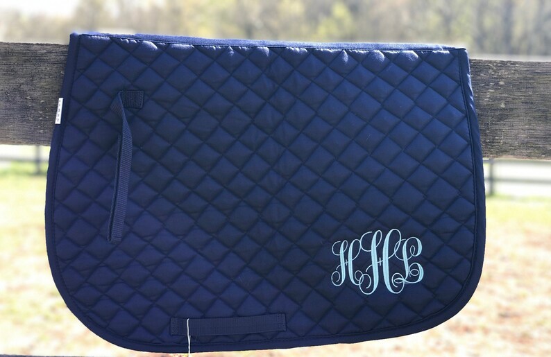 Monogram Saddle Padsaddle Pad With Monogramsaddle Etsy