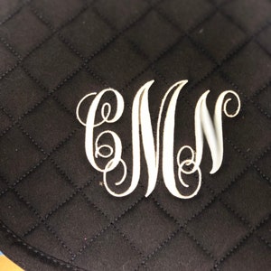 MONOGRAM SADDLE BAG 18 FABRIC WHITE