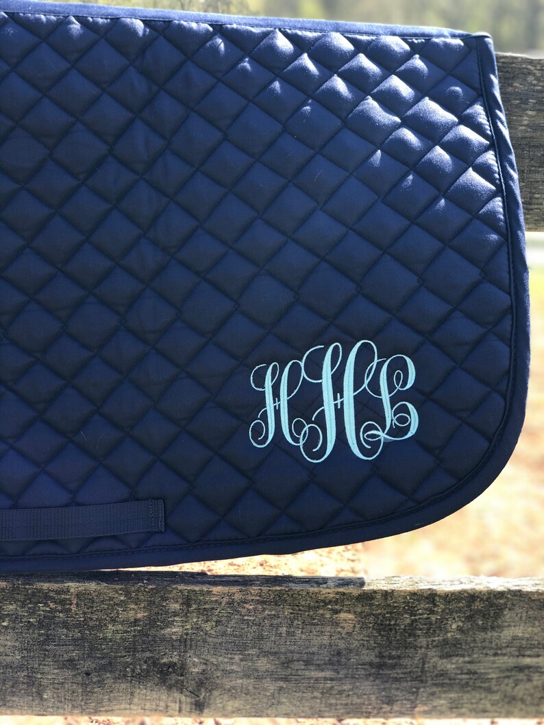 Monogram Saddle Padsaddle Pad With Monogramsaddle Etsy