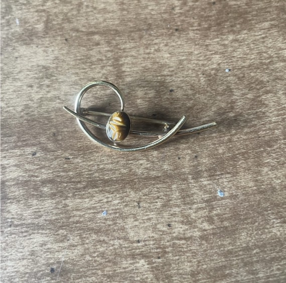 Vintage scarab brooch 1 - Gem