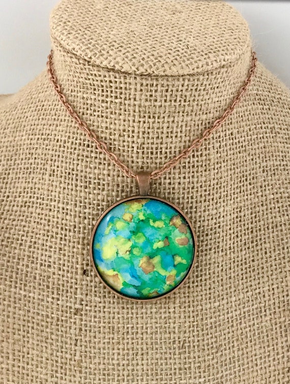 Wearable Art Circular Pendant