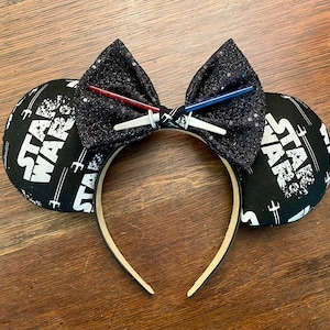 Star Wars Minnie Ears / Disney Star Wars Ears / Light Saber Ears / Leia Ears / Mickey Ears /