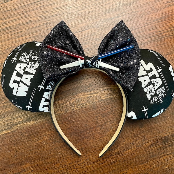 Star Wars Minnie Ears / Disney Star Wars Ears / Light Saber Ears / Leia Ears / Mickey Ears /