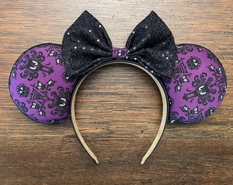 Haunted Mansion Inspired Minnie Ears / Foolish Mortal Ears / Halloween Minnie Ears  / Ghost Host Ears