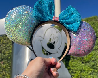 Sparkle Minnie Ears / Silver Minnie Ears / Iridescent  Minnie Ears
