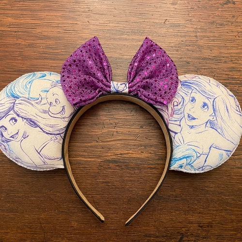 Little Mermaid Reversible Minnie Ears / Ariel Minnie Ears /  Mermaid Minnie Ears
