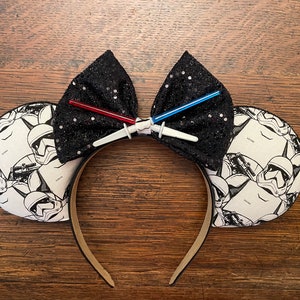 Disney Storm Trooper Minnie Ears / Star Wars Ears / Storm Trooper / Star Wars / Mickey Ears /