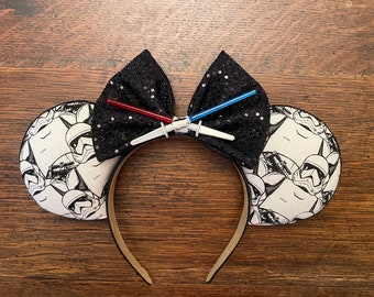 Disney Storm Trooper Minnie Ears / Star Wars Ears / Storm Trooper / Star Wars / Mickey Ears /