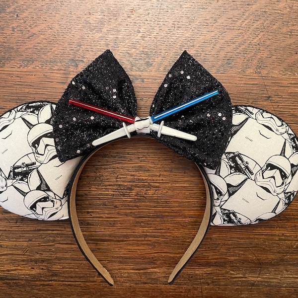 Disney Storm Trooper Minnie Ears / Star Wars Ears / Storm Trooper / Star Wars / Mickey Ears /