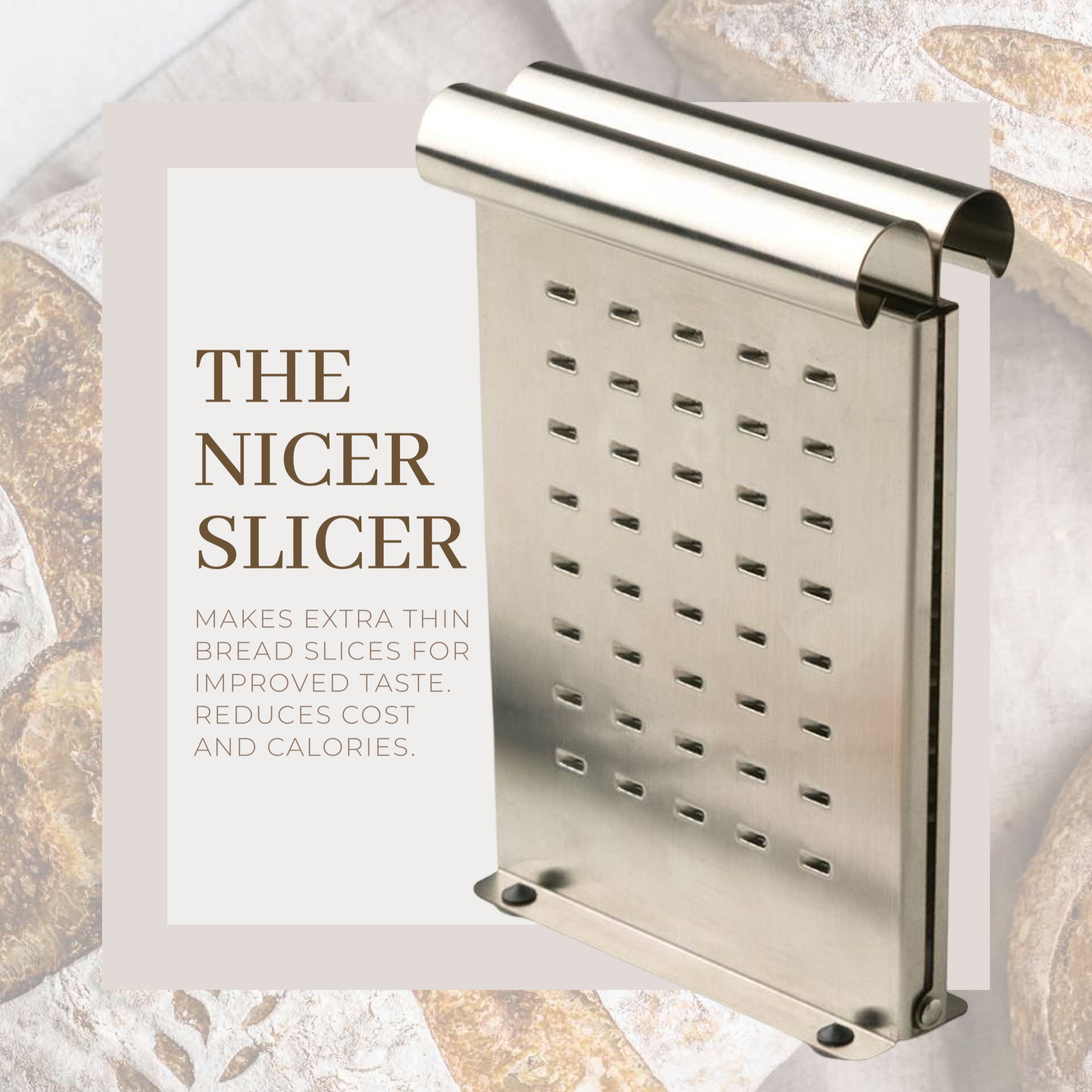 KitchenThinker Bread Slicer Guide for Homemade Bread Adjustable Single  Bread Slicer, 4 Sizes Bread Slice Slicer, Homemade Bread Loaf Slicer, Thin  and