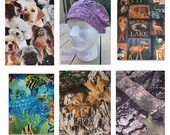 Bouffant Medical Surgical Scrub Hat Cap - Camo - Dogs - Under The Sea - Fish - Turtle - Deer - Moose - Hunting