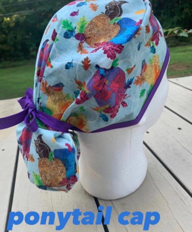Bouffant -Humming Bird Ponytail Back Gathered Back Hat Cap Multiple Patterns Colors Men\u2019s Choose Your Own Medical Surgical Scrub