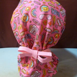 Barbie Malibu Icons and Friends Ponytail tie back scrub hat cap