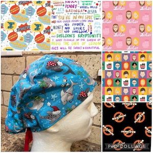 Big Bang Theory Gathered back scrub hat cap