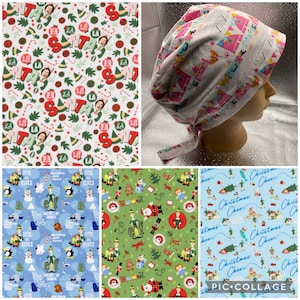 Women’s ELF Pixie tie back Christmas Movie Holiday Scrub Cap Hat