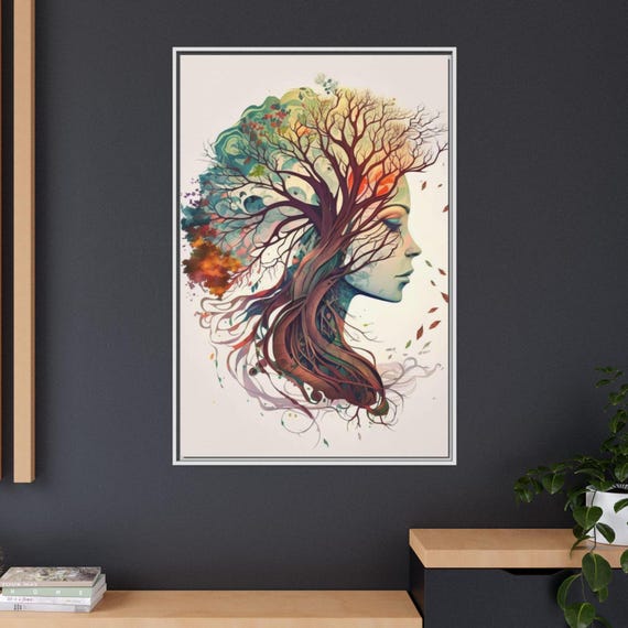 Mother Earth Tree Woman Drawing