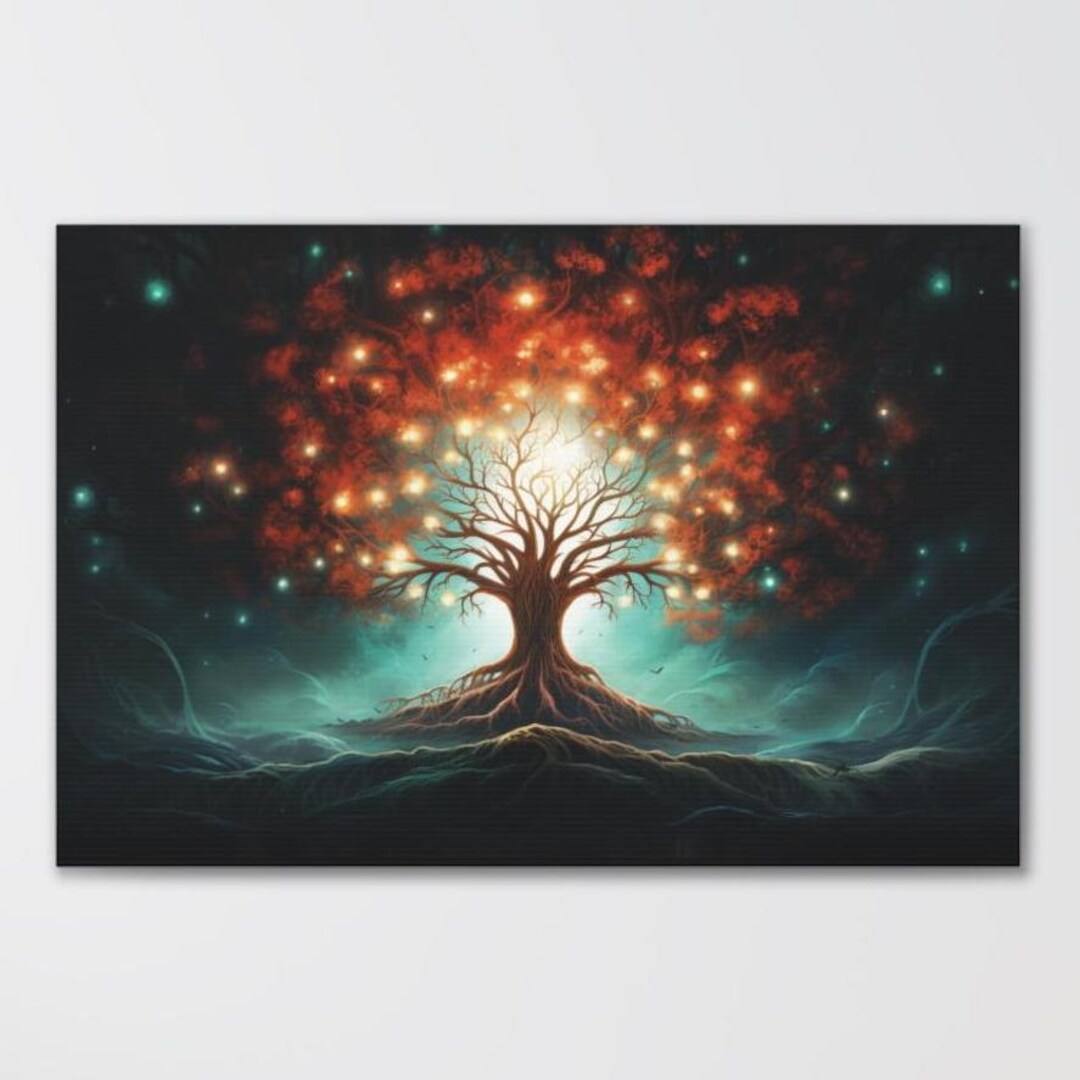 Mystical Tree of Life Canvas Print by Olivia Rose