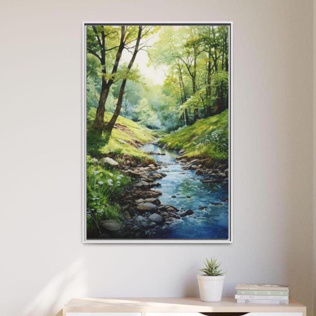 Forest River Canvas Print: Giclée Summer Landscape Art - Etsy