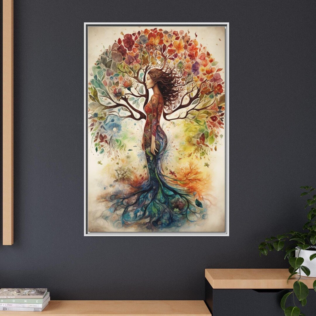 Tree of Life Canvas Print: Mother Nature, Pagan Goddess Art - Etsy