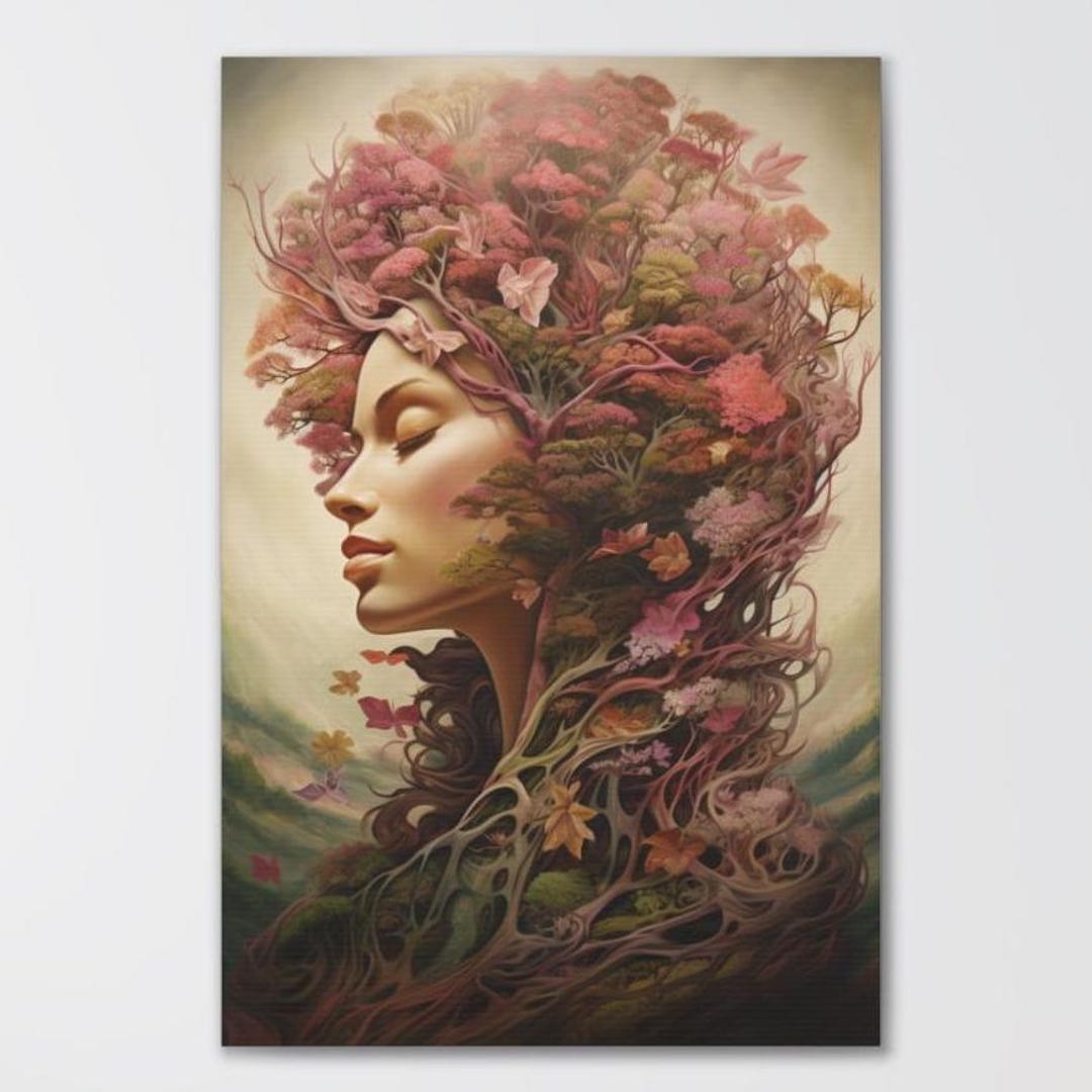 Mother Nature Canvas: Sacred Tree of Life Art Print - Etsy