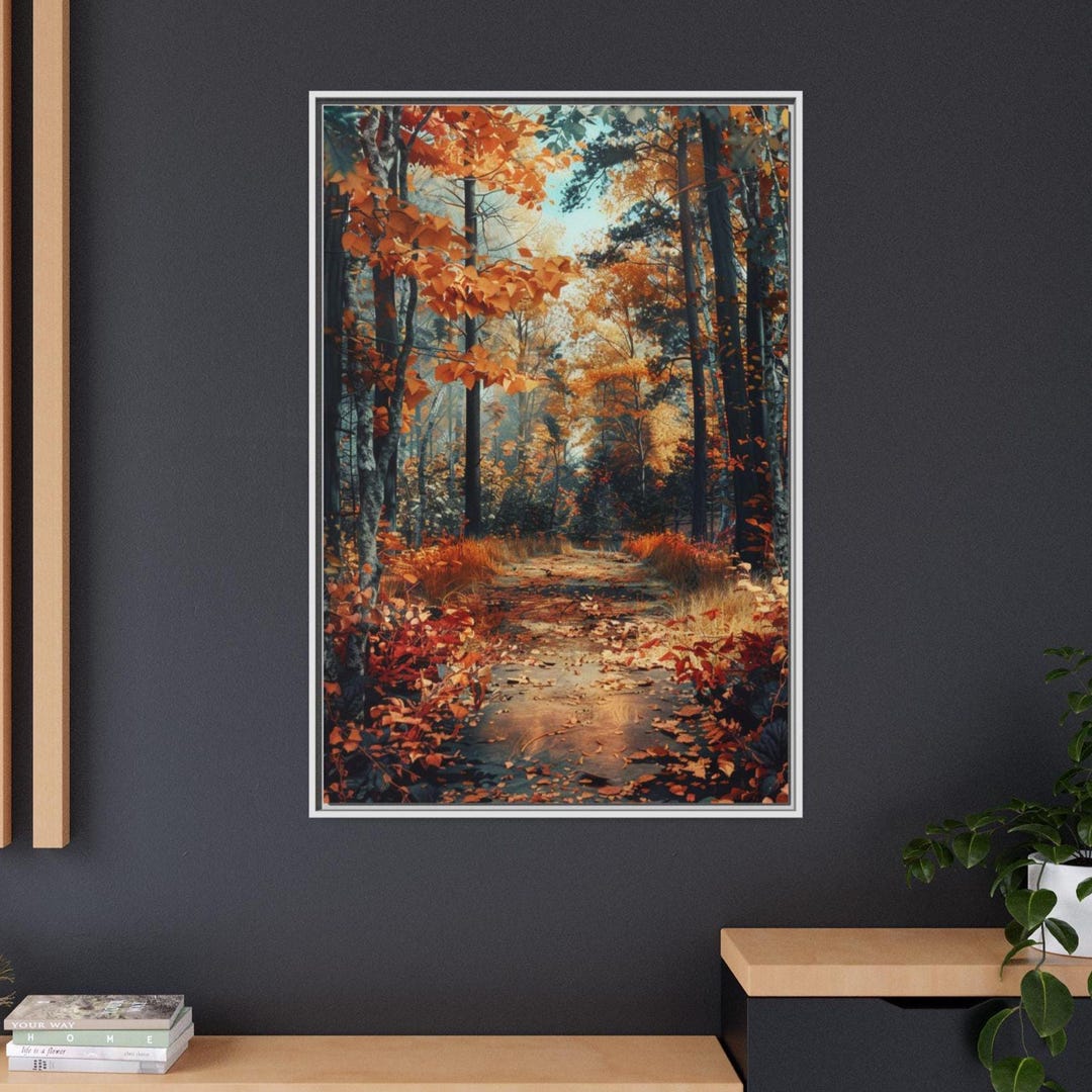 Golden Autumn Forest Canvas Art Print: Fall Scenery Wall Decor - Etsy