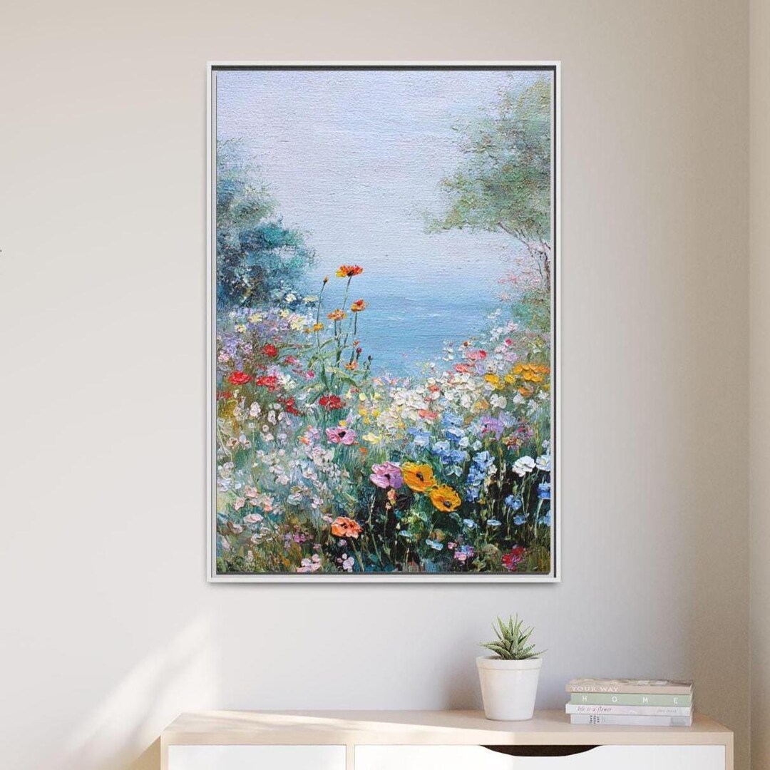 Wildflower Meadow Canvas Art Print: Summer Landscape Wall Decor - Etsy