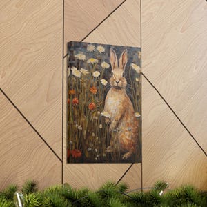 Wild Hare Canvas Art Print: Spring Meadow Mosaic