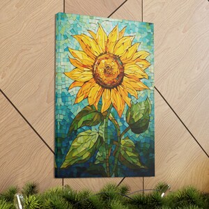 Vibrant Sunflower Canvas Print: Floral Home Decor, Summer Art