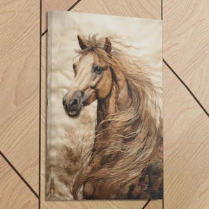 Horse Portrait Painting: Modern Animal Art Canvas Print