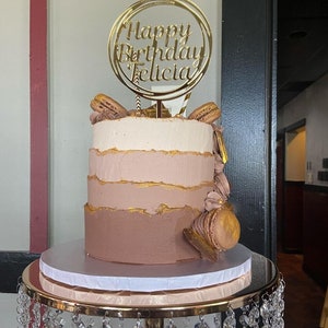 Custom Single Layer Cake Topper | Acrylic Cake Topper