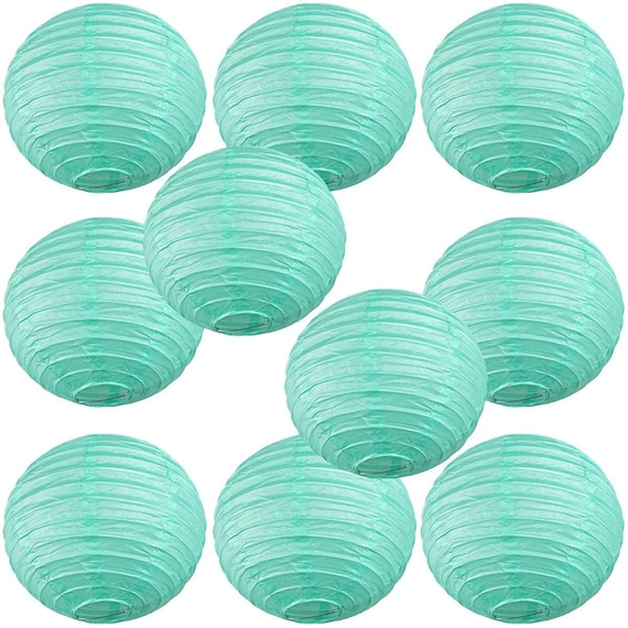 14 - with 8 Orange, 10 10 16 Option WYZworks Round Paper Lanterns 10 Pack 12