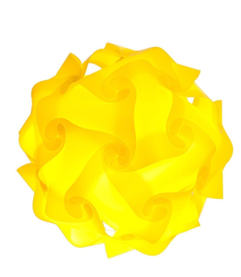 Jigsaw 3d Puzzle Lamp Yellow Modern Light Shade Ceiling Pendant