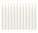 Halloween Set of 12 - 11 inch Flameless LED Flickering Tapered Candle Lights, Realistic Faux Wax Ivory Warm White Window Shrine Candles 