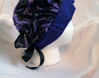 Maleficent Scrub Cap - Hat Surgical Cap - Hat Bonnet - Bouffant w/Ties