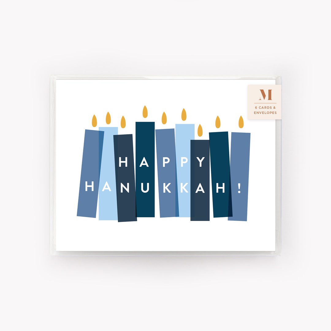 Hanukkah Cards Boxed Set of 6 Hanukkah Candles Etsy