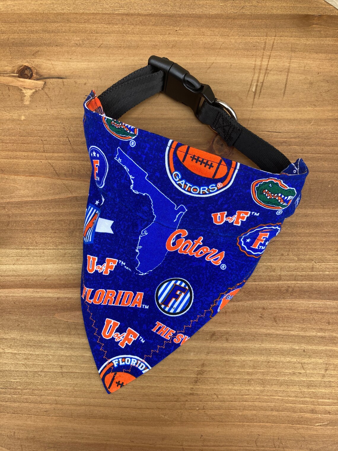 Florida Gators Pet Bandana Gators Over The Collar Dog Etsy