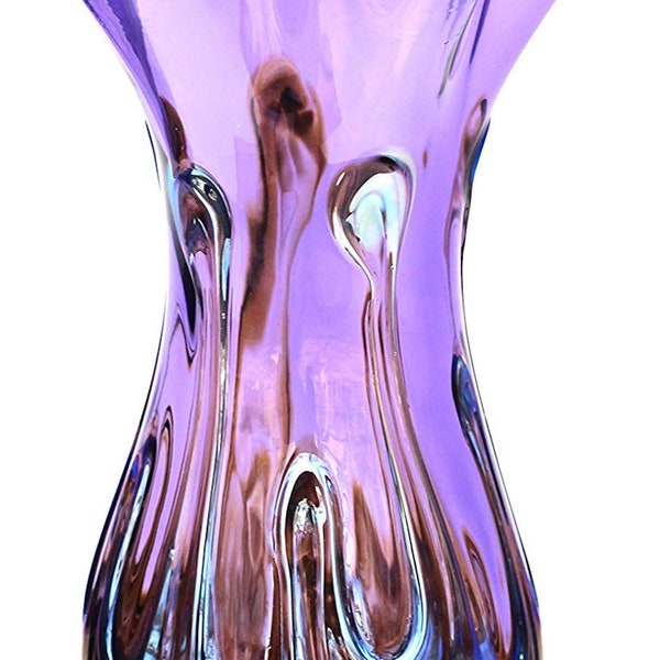 Purple Lily Pad Vase Hand Blown Glass