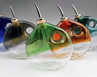 Hand Blown Glass Oil Dispenser