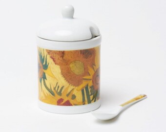 Van Gogh Storage Jar Sunflowers Design