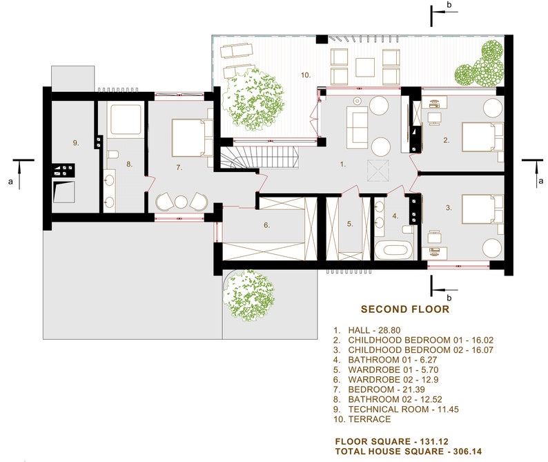 Modern House Plan Building Plans Blueprints Material List 2018 306 M 2 Art Collectibles Drawing Illustration Timinox Com