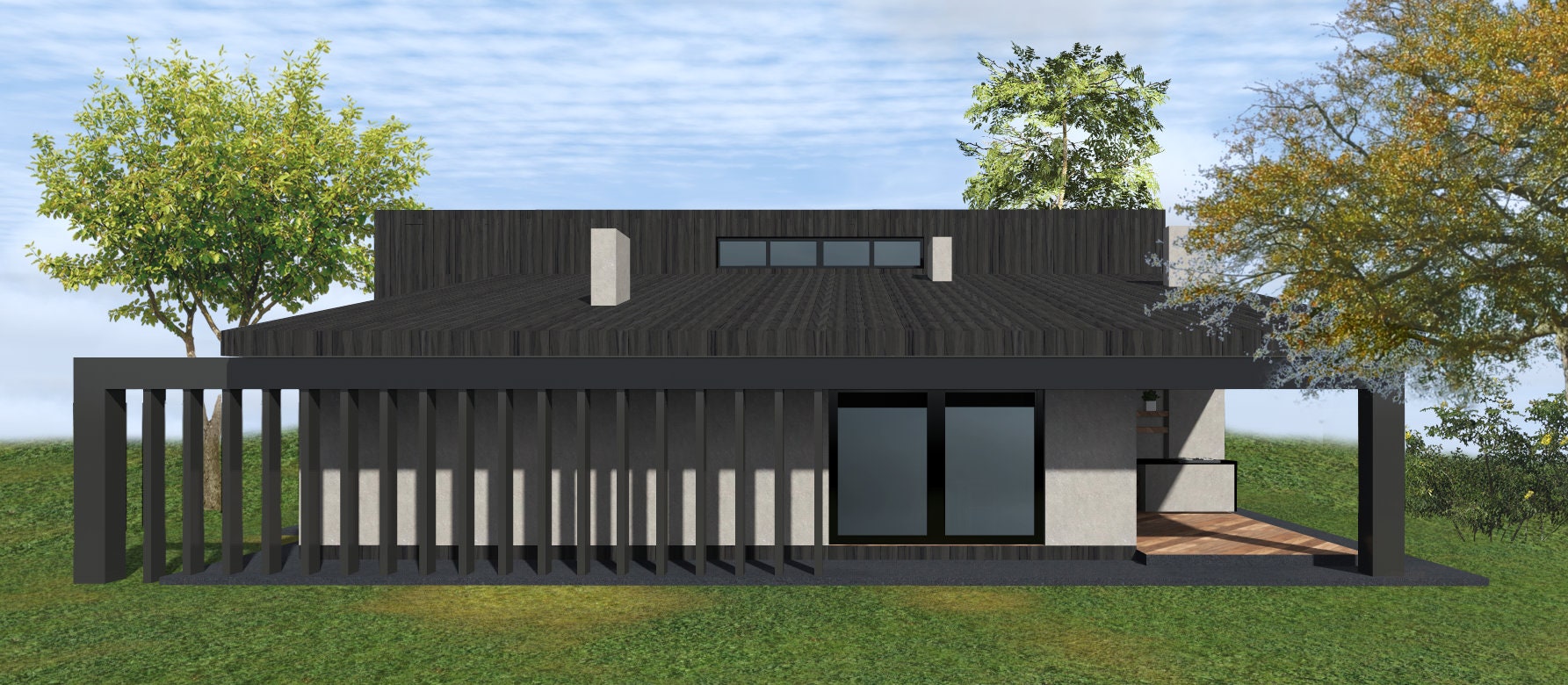 Modern House Plan Set – 193m² Blueprints With Material List & Building Guide