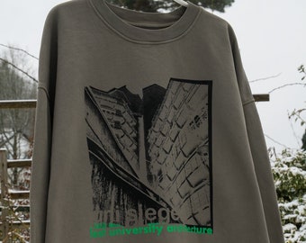 Sweatshirt, Gr. XXL, Olive, lost university architecture