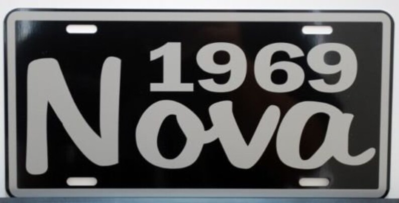 1969 69 NOVA Metal License Plate 6x12 Tag SS Super Sport Chevy Chevrolet