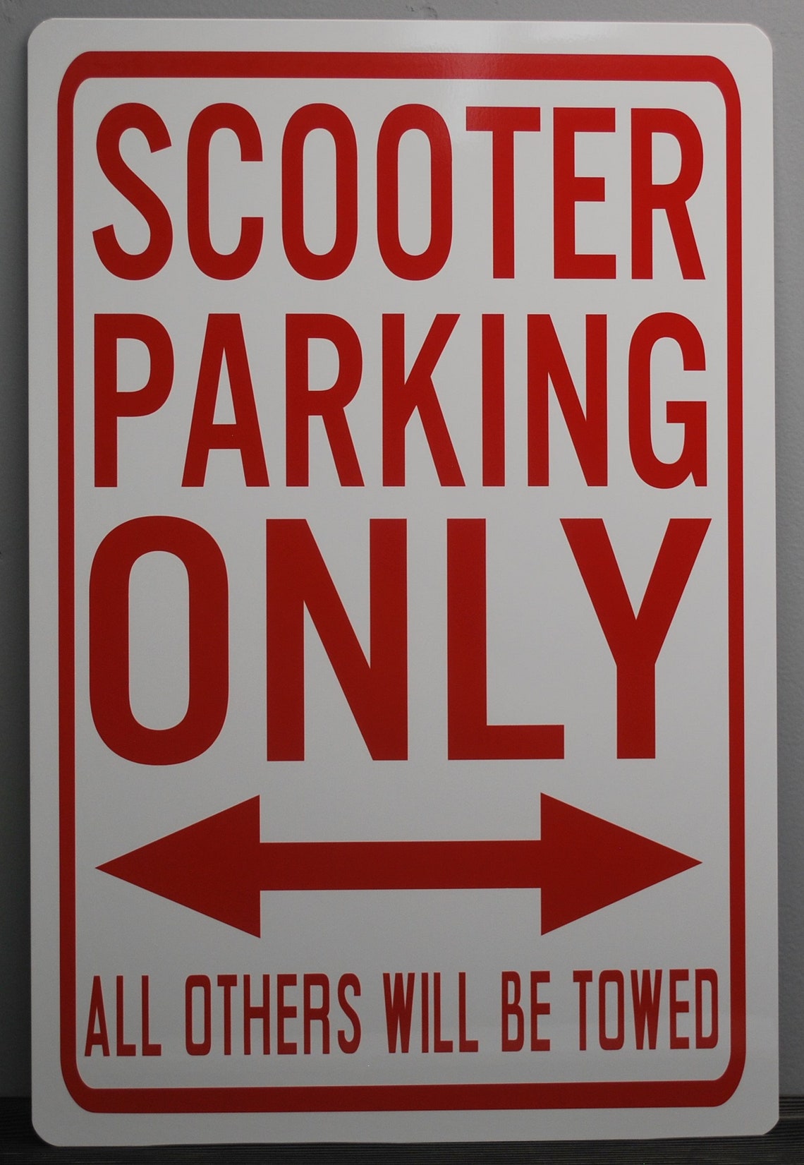 SCOOTER PARKING ONLY Metal Street Sign 12X18 Etsy
