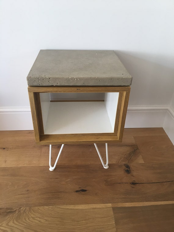 Concrete Side Table Etsy